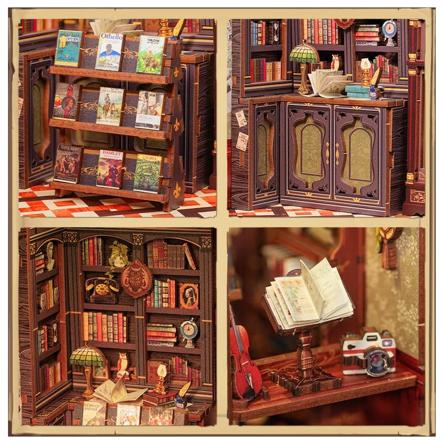 Book Nook Owl Bookstore 17 x 12 cm poza produsului