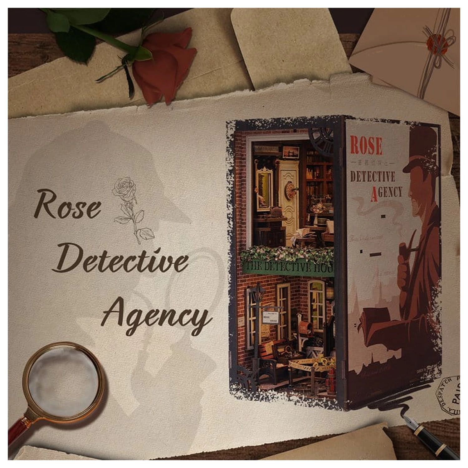 Book Nook Rose Detective Agency 23 x 11 cm poza produsului