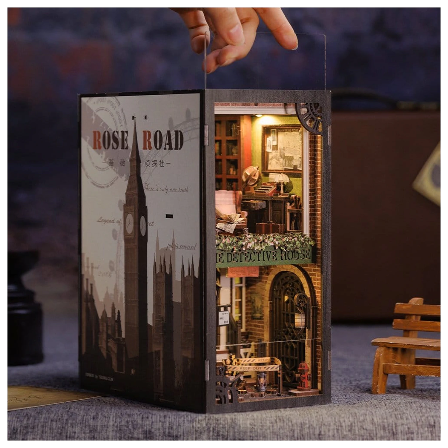 Book Nook Rose Detective Agency 23 x 11 cm poza produsului