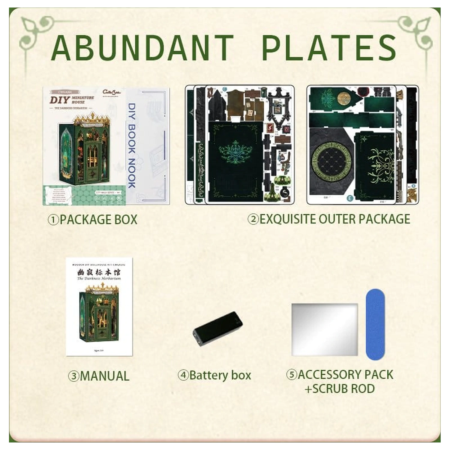 Book Nook The Darkness Herbarium 17 x 12 cm poza produsului