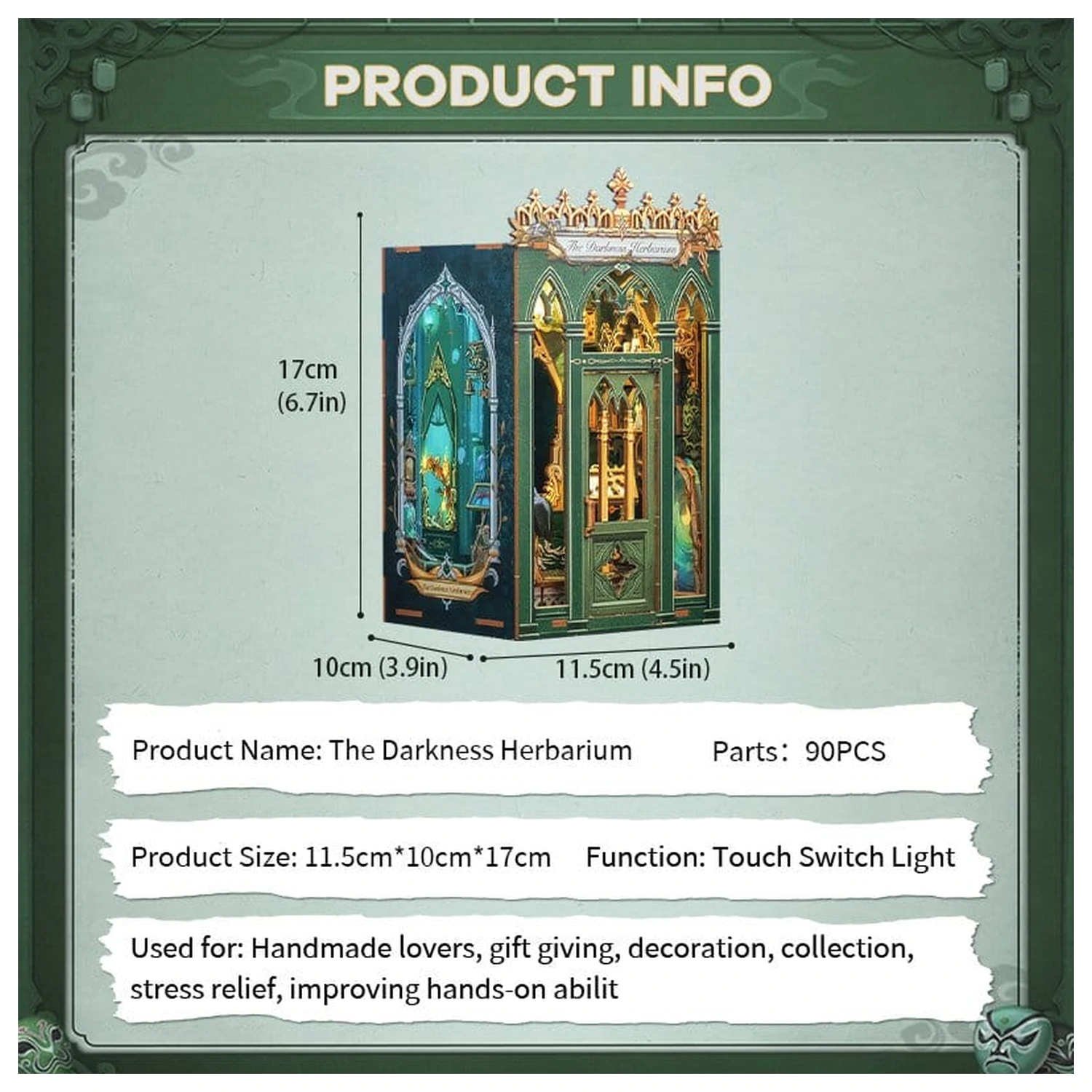 Book Nook The Darkness Herbarium 17 x 12 cm poza produsului