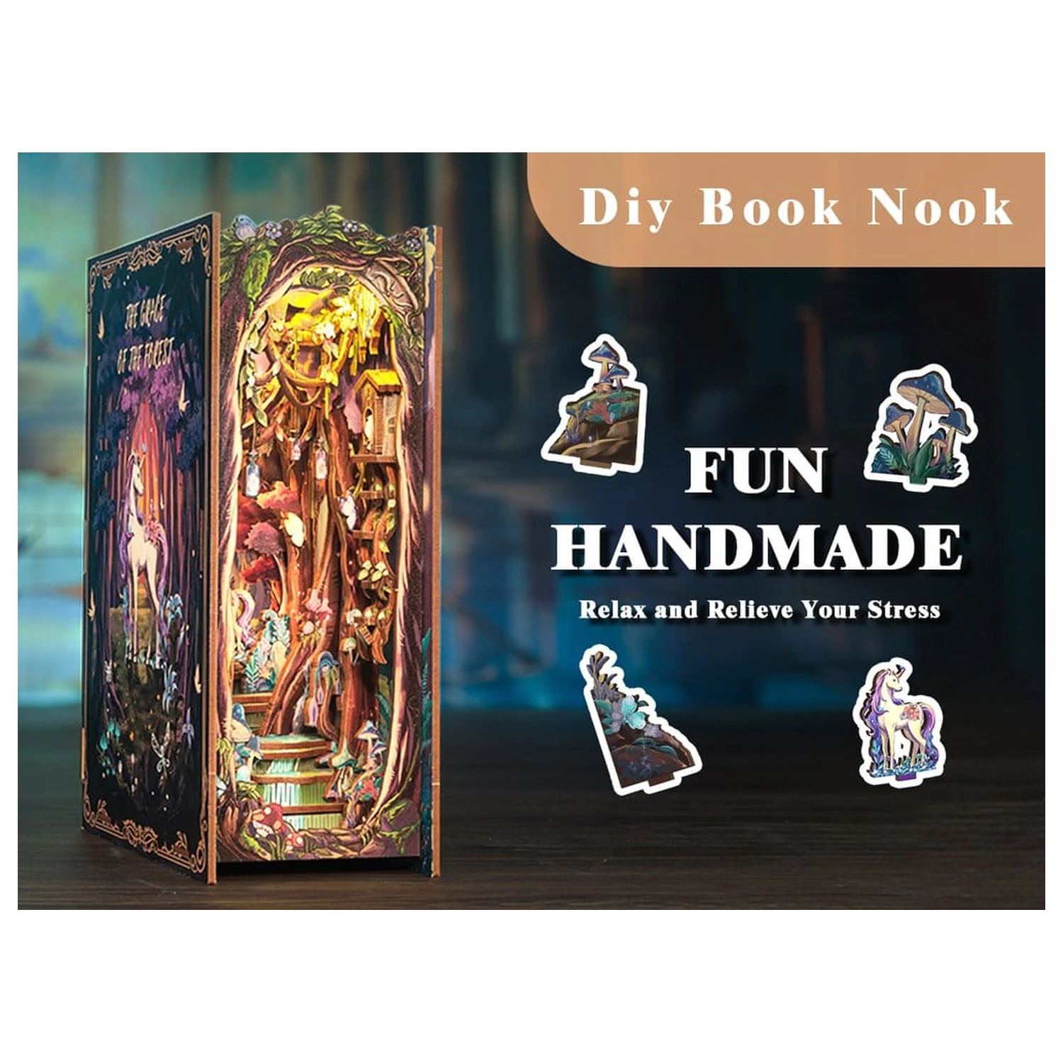 Book Nook The Grace of Forest 22 x 8 cm poza produsului