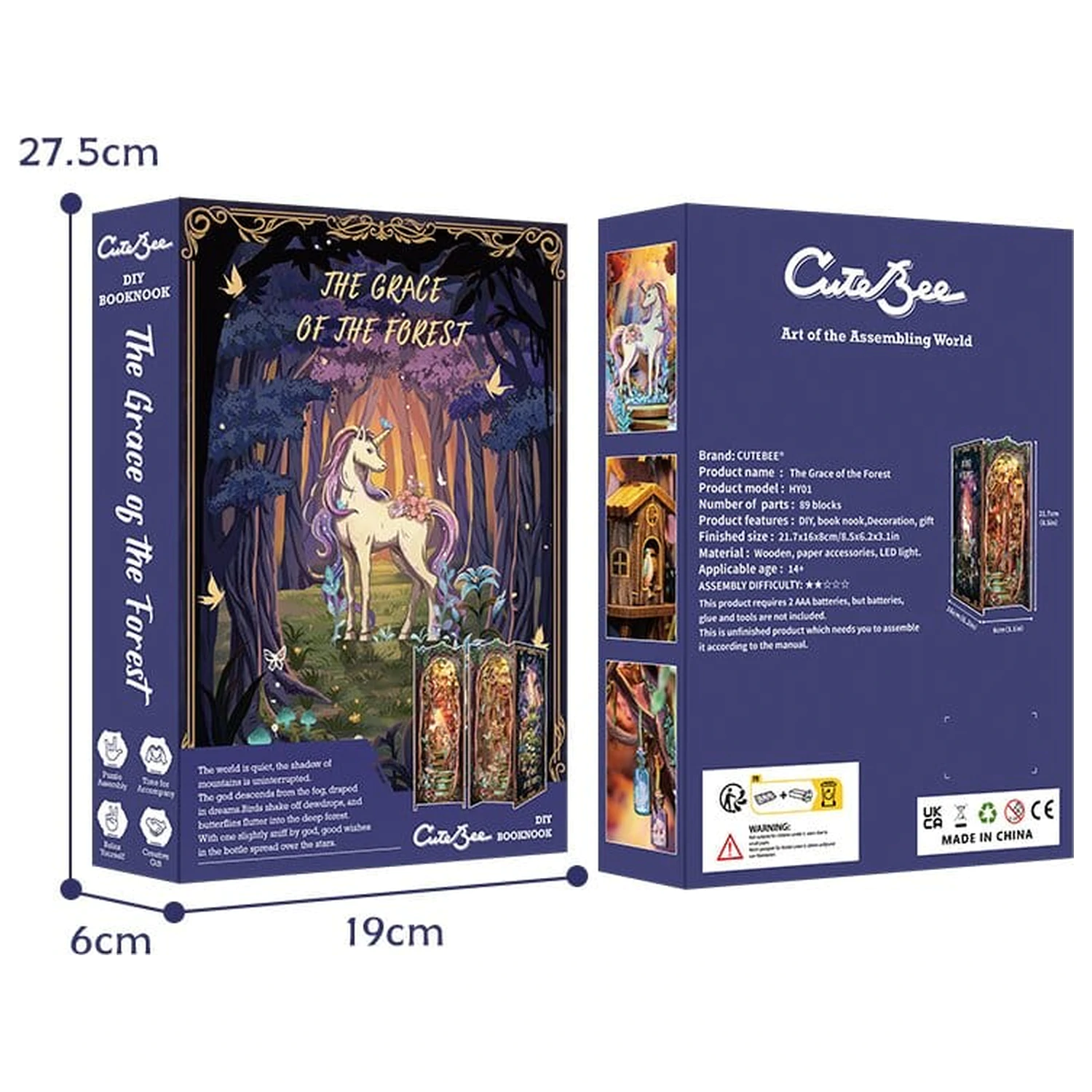 Book Nook The Grace of Forest 22 x 8 cm poza produsului