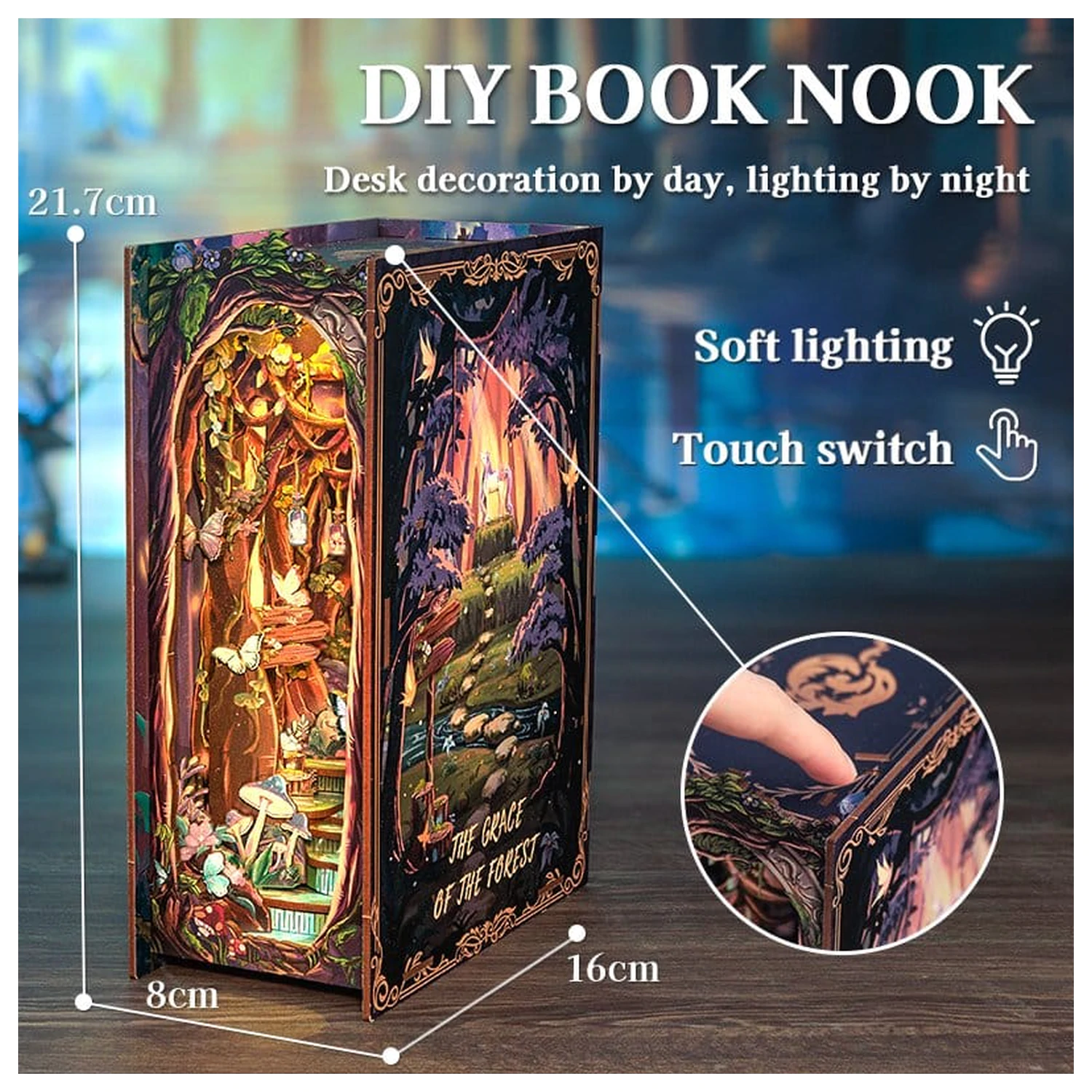 Book Nook The Grace of Forest 22 x 8 cm poza produsului