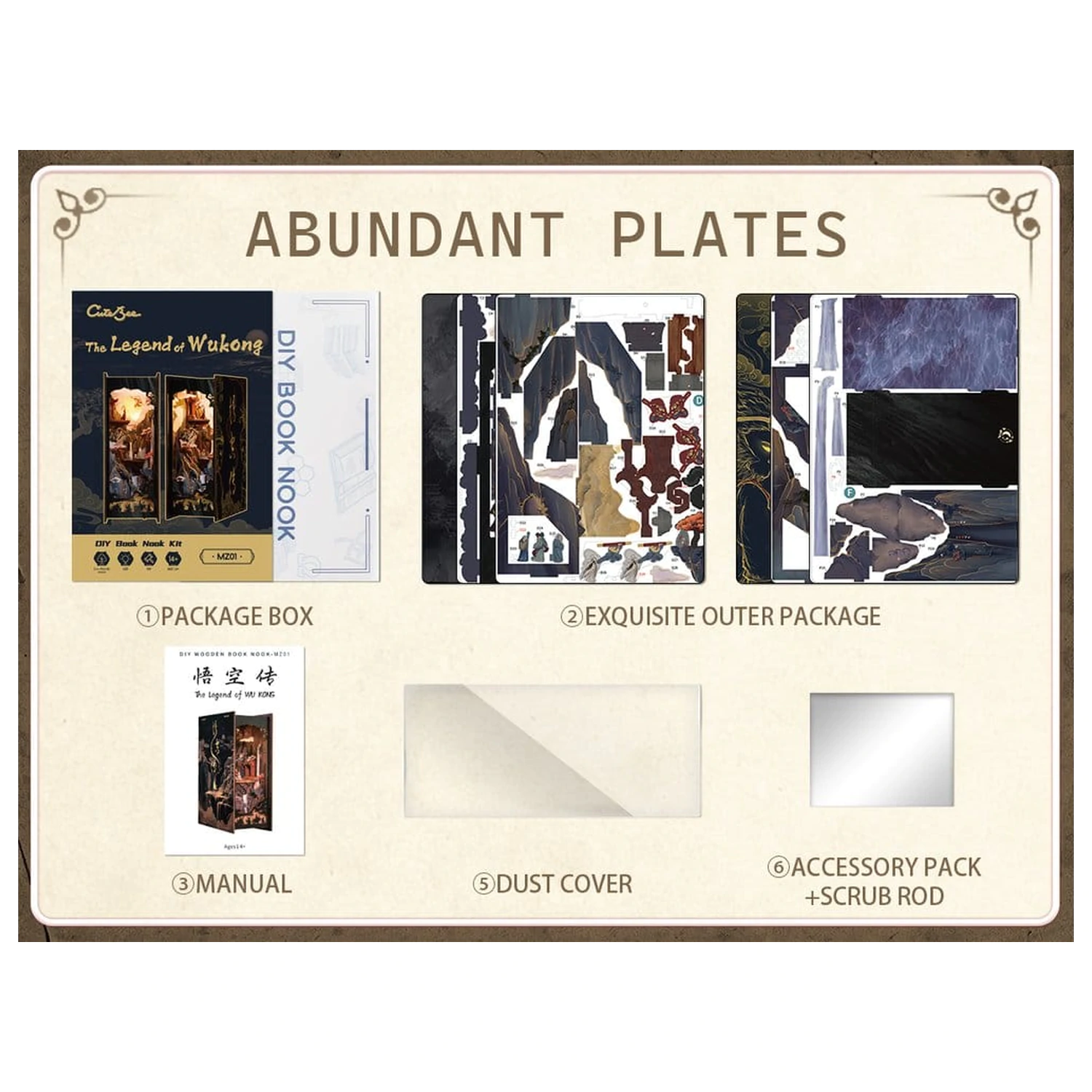 Book Nook The Legend of Wukong 22 x 8 cm poza produsului