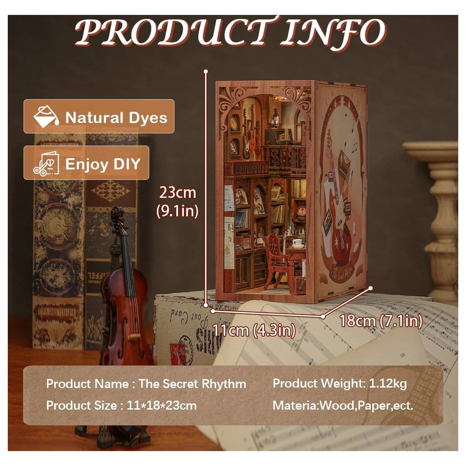 Book Nook The Secret Rhythm 23 x 11 cm poza produsului