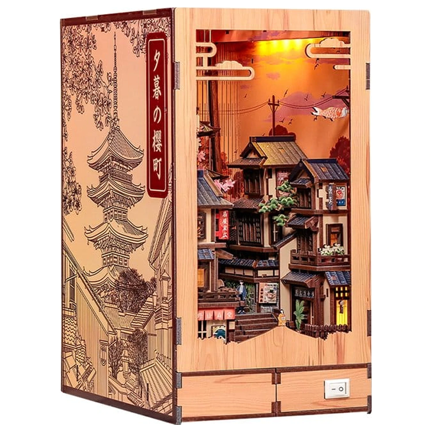Book Nook Twilight Sakura Path 23 x 12 cm poza produsului
