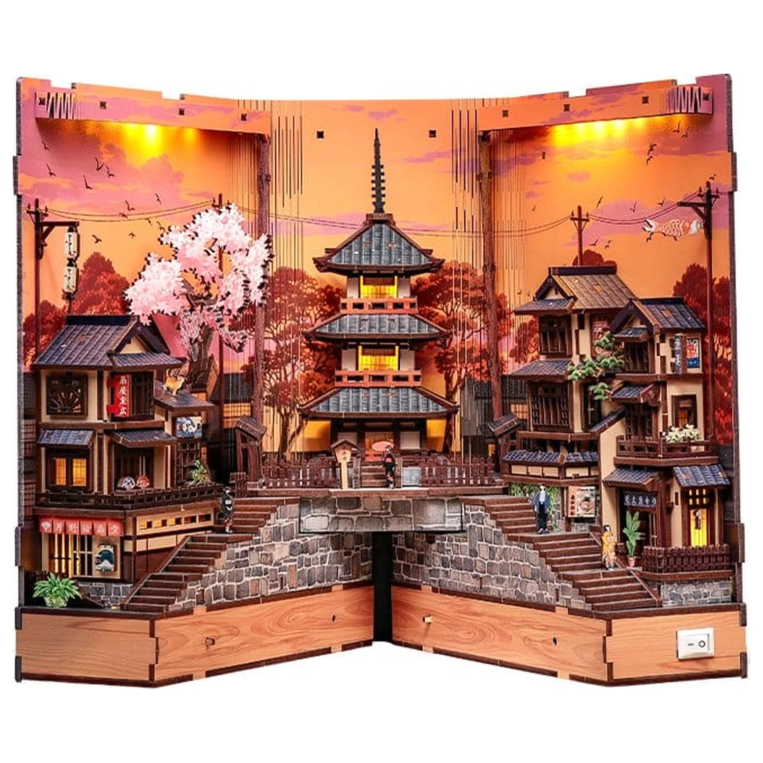 Book Nook Twilight Sakura Path 23 x 12 cm poza produsului