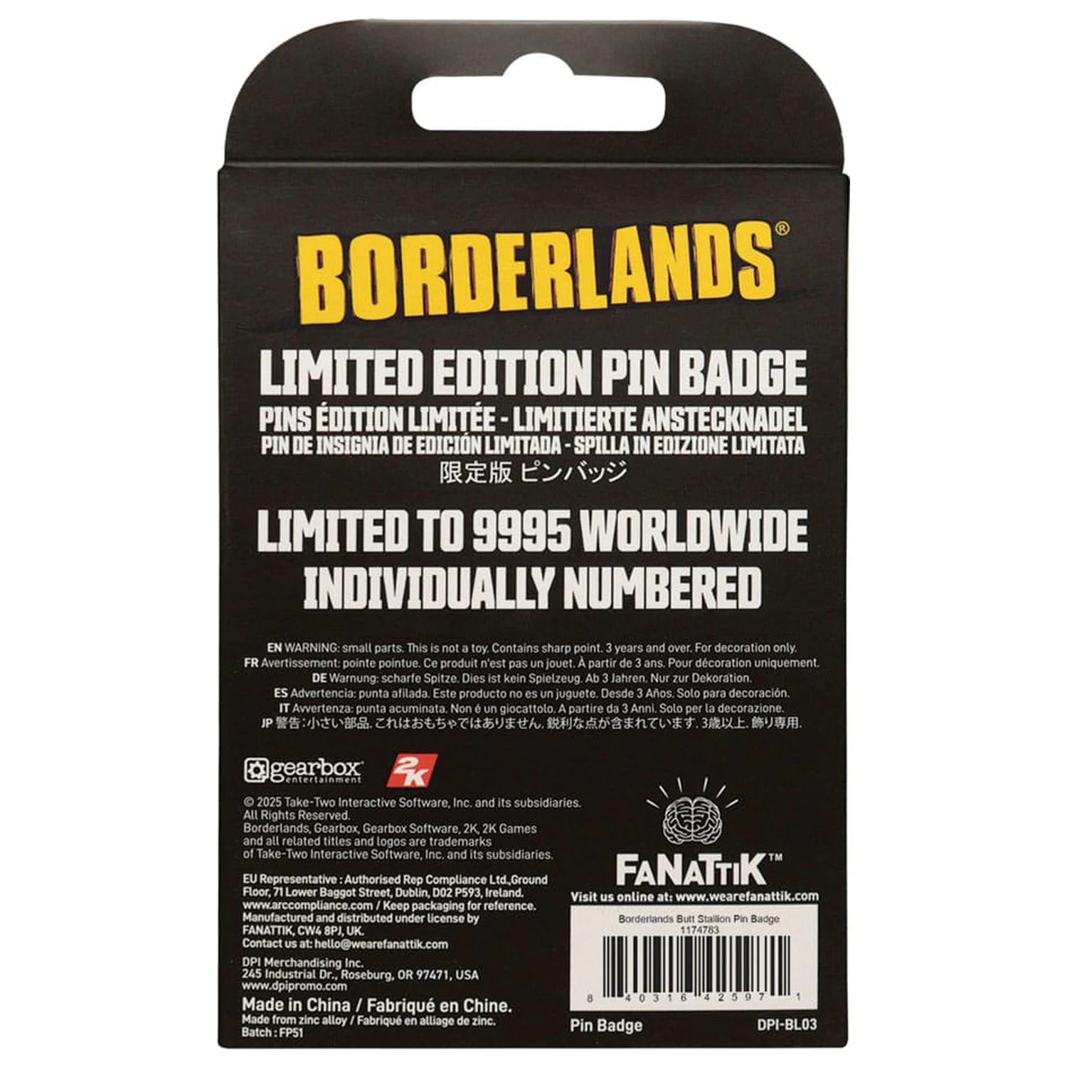 Borderlands Pin Insigna Butt Stallion Editie Limitata poza produsului
