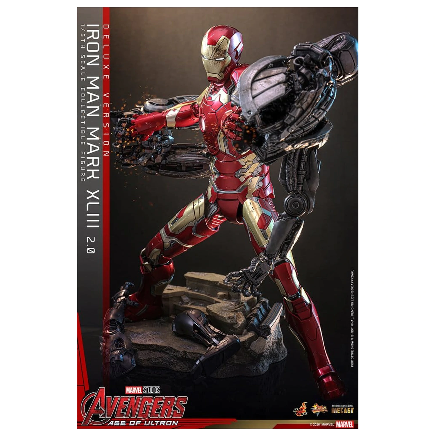 Avengers: Age of Ultron Movie Masterpiece Diecast Figura de acțiune 1/6 Iron Man Mark XLIII (2.0) (Deluxe Version) 32 cm poza produsului