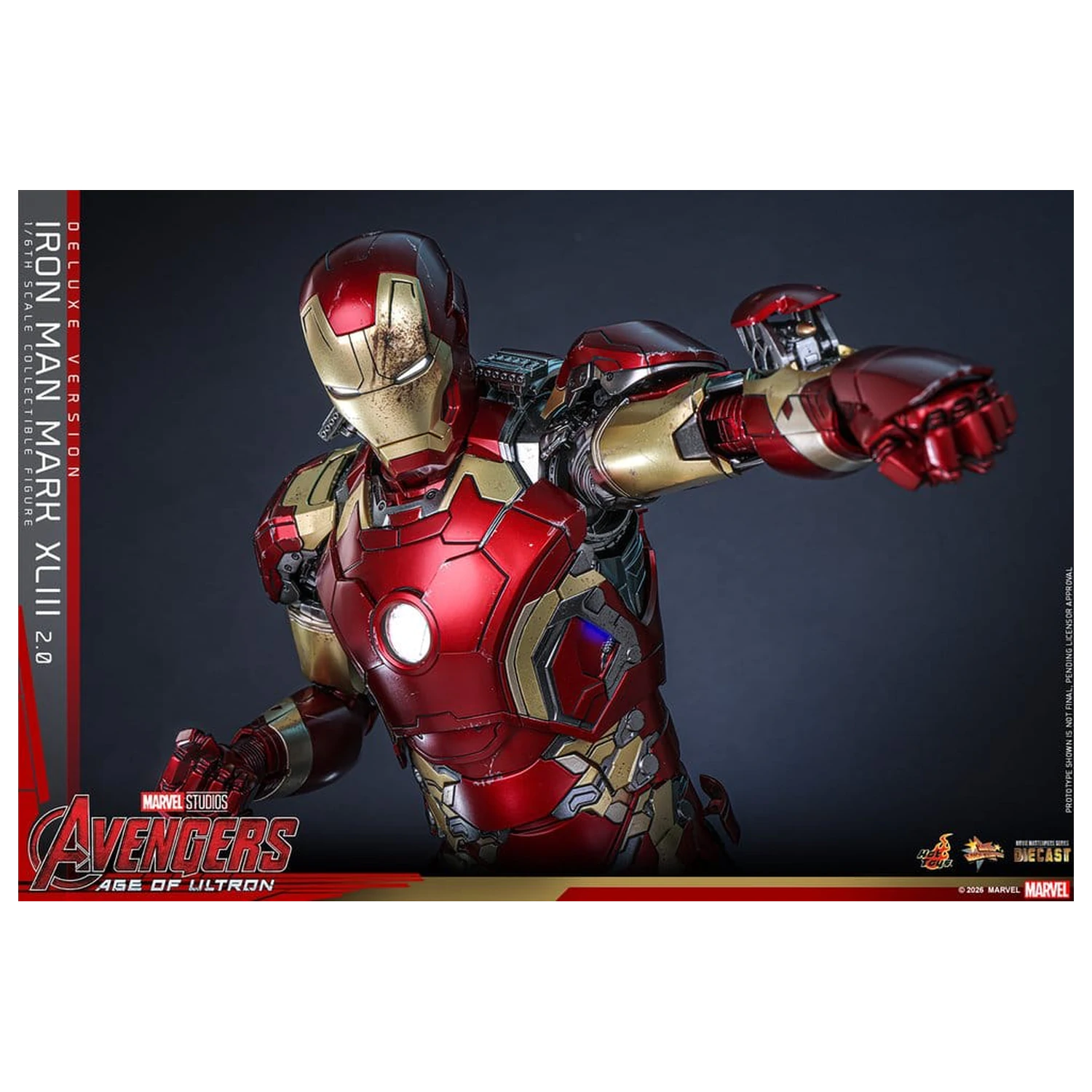 Avengers: Age of Ultron Movie Masterpiece Diecast Figura de acțiune 1/6 Iron Man Mark XLIII (2.0) (Deluxe Version) 32 cm poza produsului