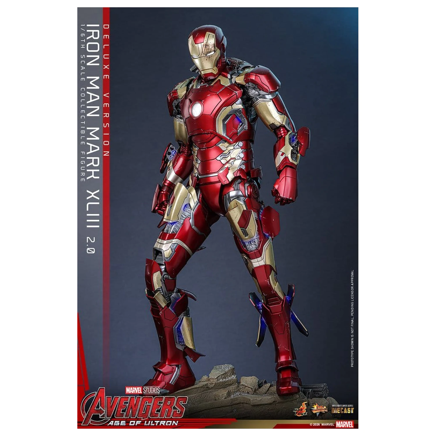 Avengers: Age of Ultron Movie Masterpiece Diecast Figura de acțiune 1/6 Iron Man Mark XLIII (2.0) (Deluxe Version) 32 cm poza produsului