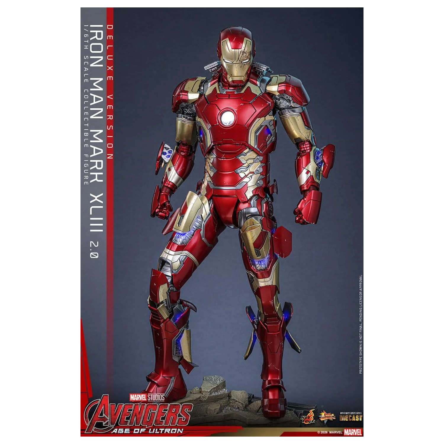 Avengers: Age of Ultron Movie Masterpiece Diecast Figura de acțiune 1/6 Iron Man Mark XLIII (2.0) (Deluxe Version) 32 cm poza produsului