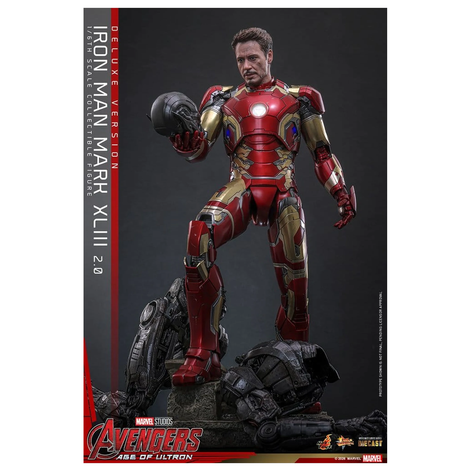 Avengers: Age of Ultron Movie Masterpiece Diecast Figura de acțiune 1/6 Iron Man Mark XLIII (2.0) (Deluxe Version) 32 cm poza produsului