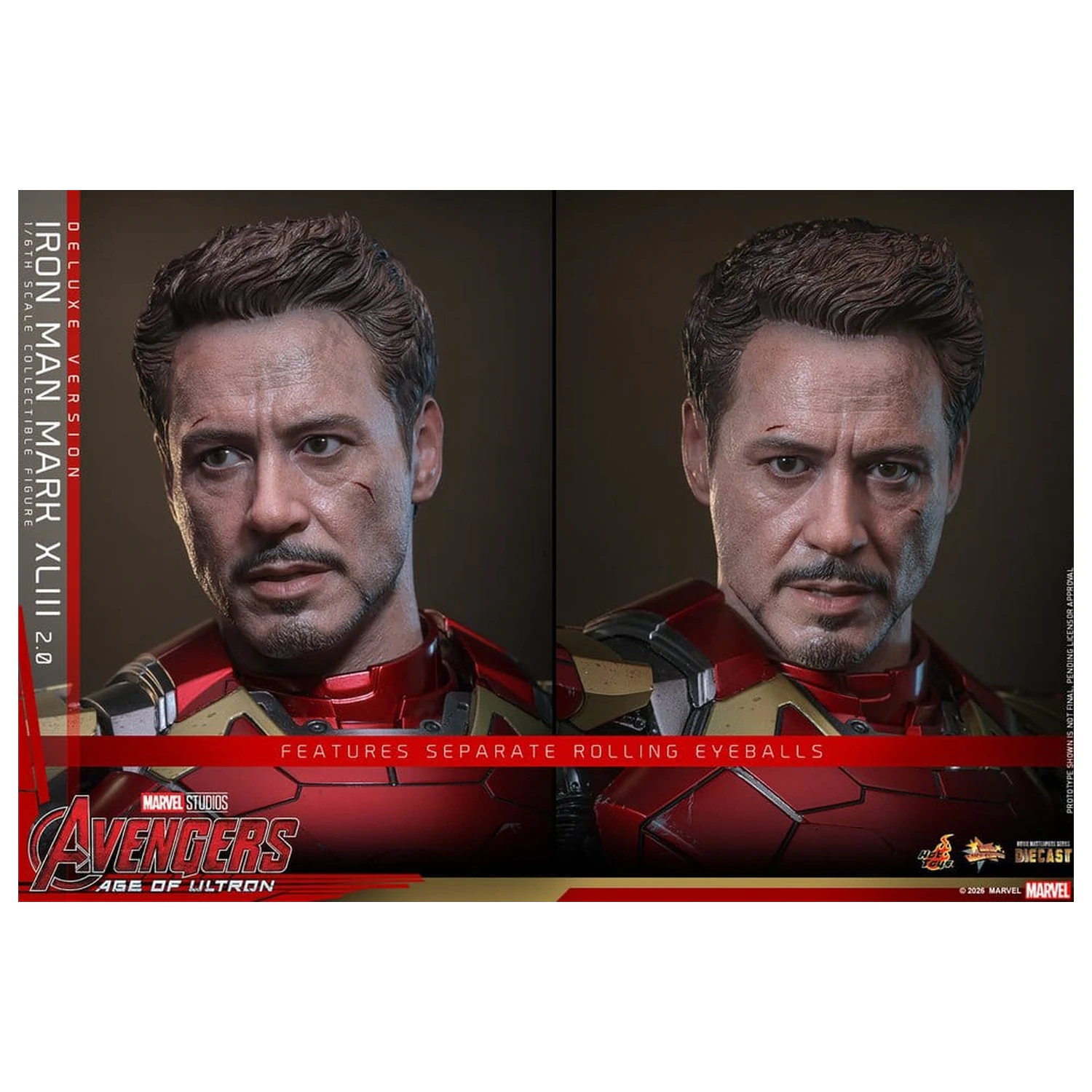 Avengers: Age of Ultron Movie Masterpiece Diecast Figura de acțiune 1/6 Iron Man Mark XLIII (2.0) (Deluxe Version) 32 cm poza produsului