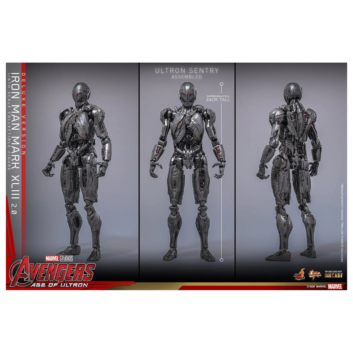 Avengers: Age of Ultron Movie Masterpiece Diecast Figura de acțiune 1/6 Iron Man Mark XLIII (2.0) (Deluxe Version) 32 cm poza produsului