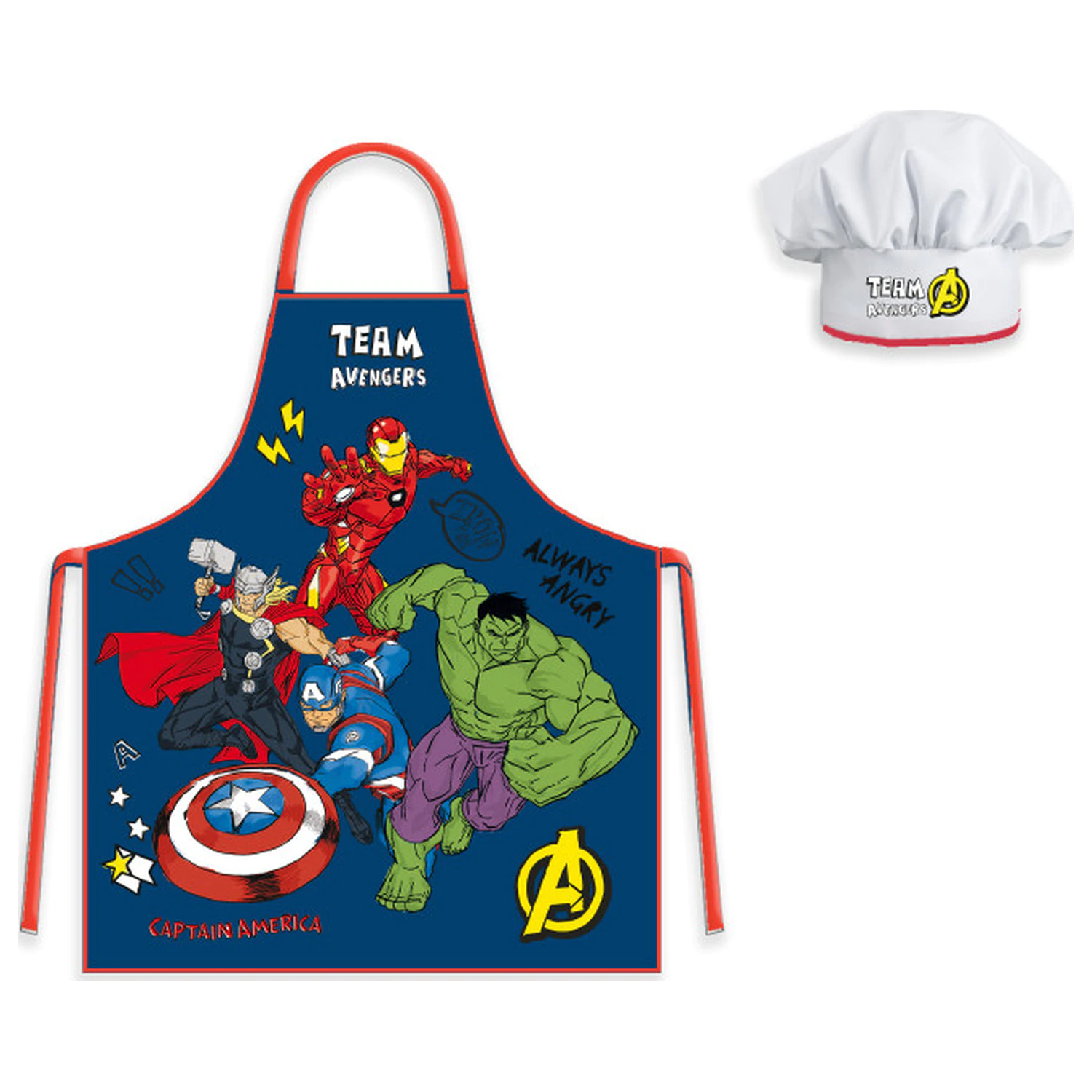 Avengers Always Angry Sort de bucatarie pentru copii 2 piese poza produsului