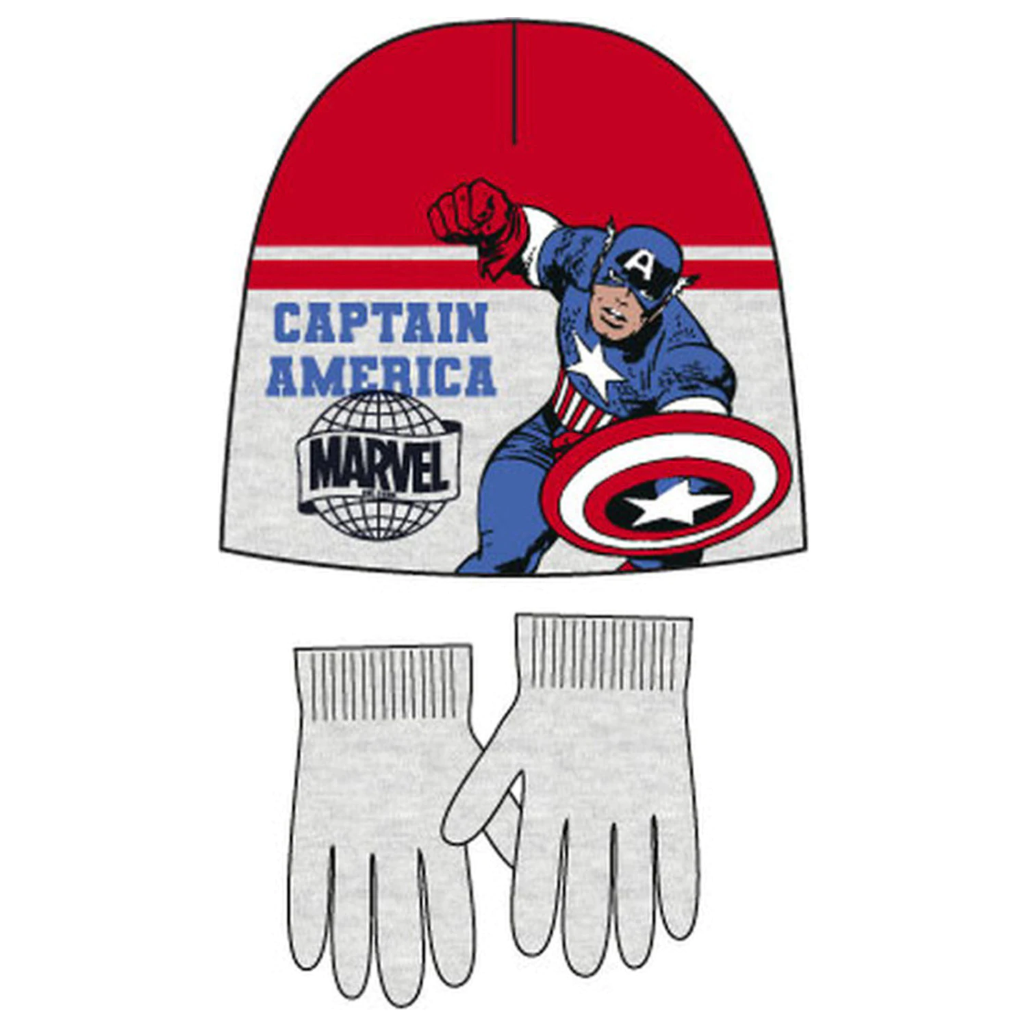 Avengers Captain America Set Pălărie pentru copii + Mănuși 52 cm poza produsului