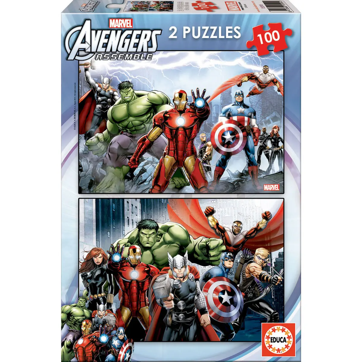 Marvel Avengers puzzle 2x100 piese poza produsului