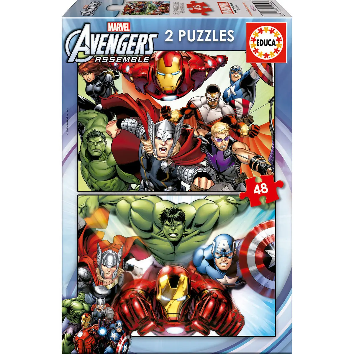 Marvel Avengers puzzle 2x48 piese poza produsului