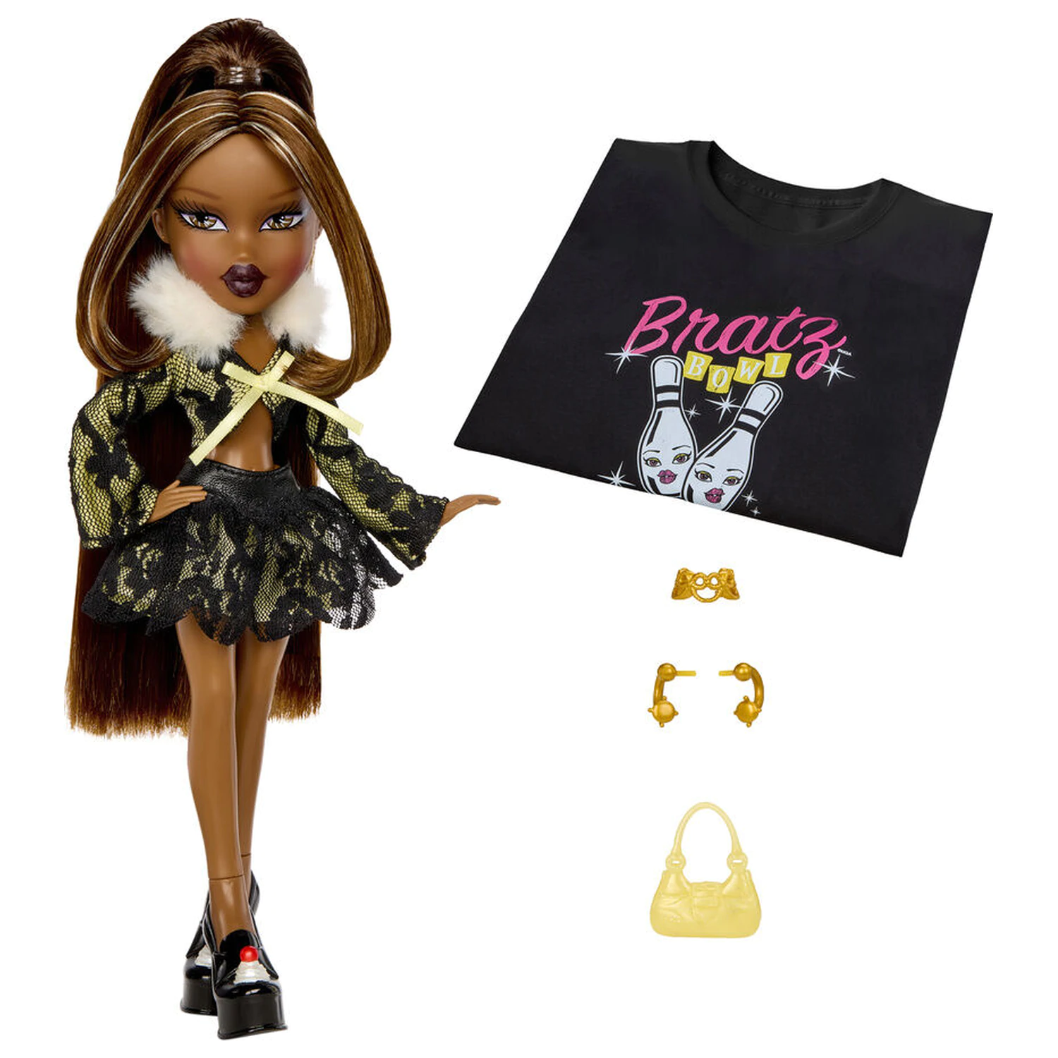 Bratz Stylin Birthday papusa Sasha + tricou poza produsului