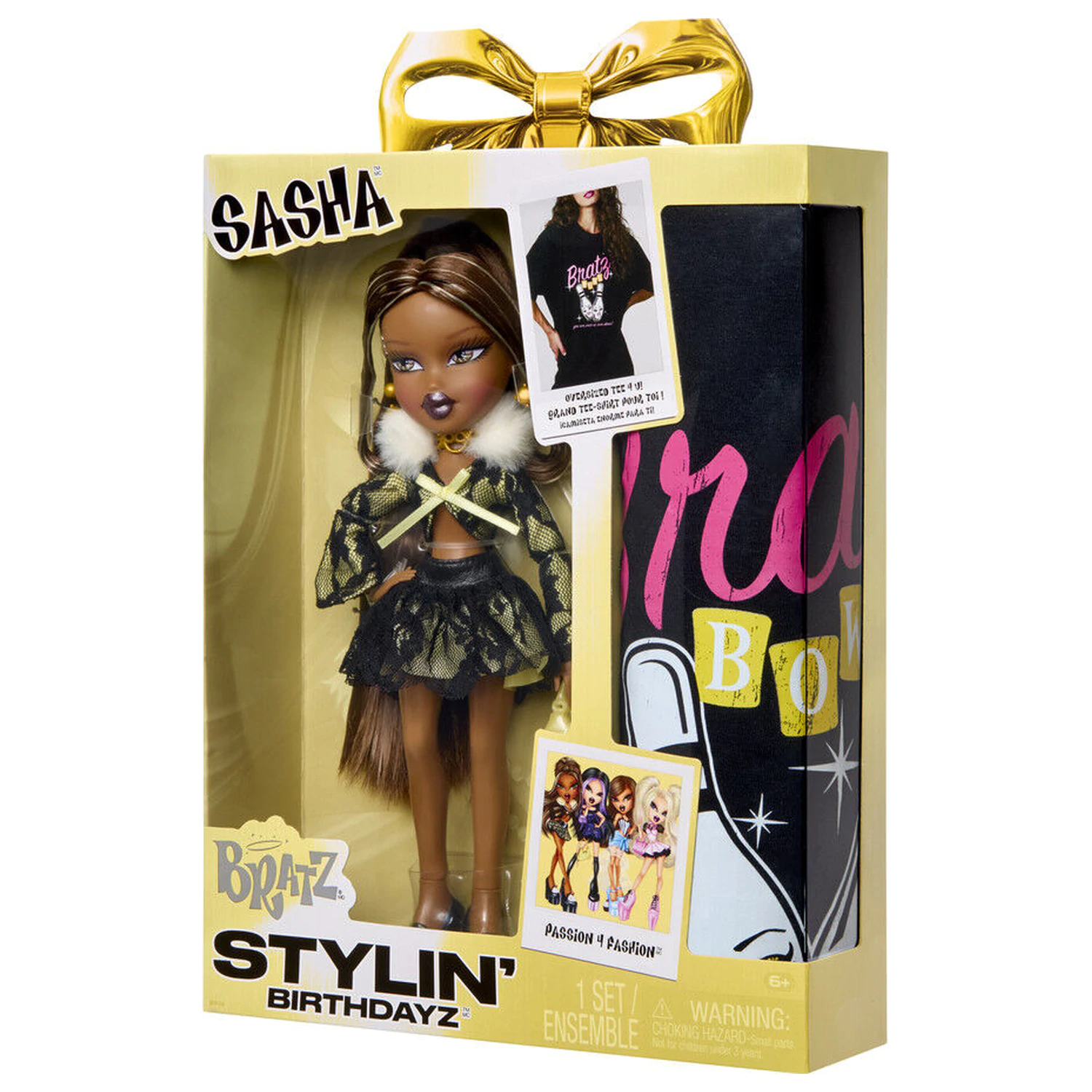 Bratz Stylin Birthday papusa Sasha + tricou poza produsului