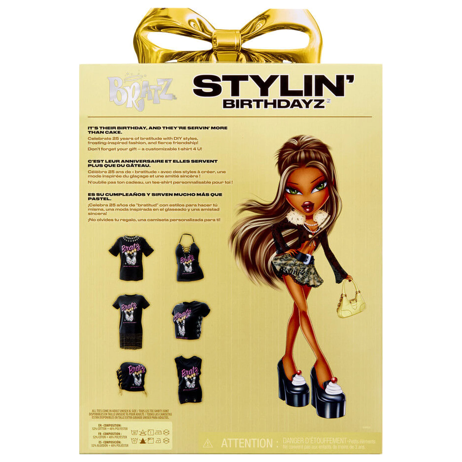 Bratz Stylin Birthday papusa Sasha + tricou poza produsului
