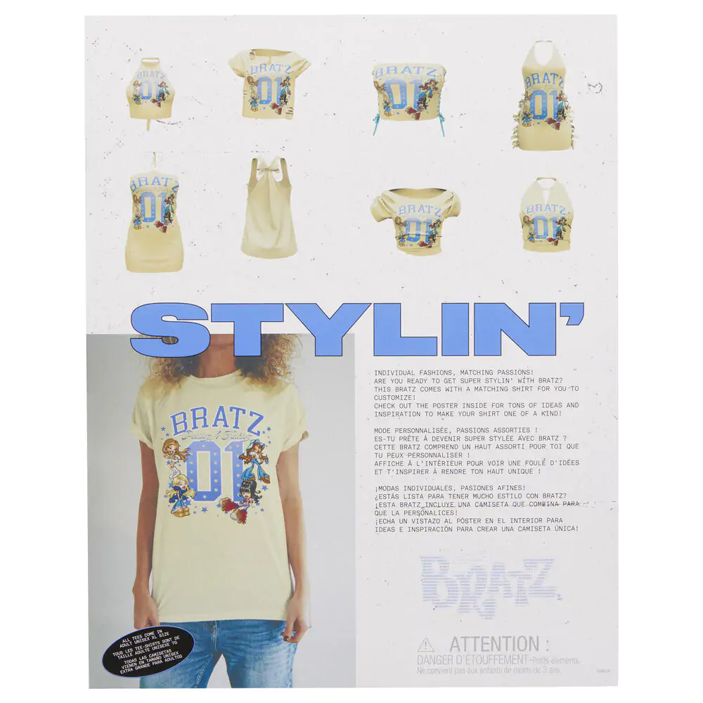 Bratz Stylin Sasha papusa + tricou poza produsului