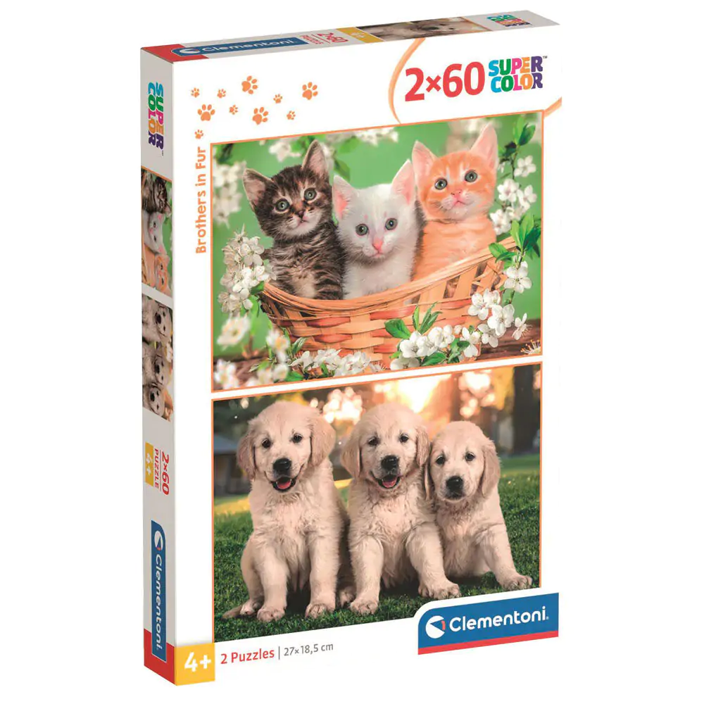 Puzzle Brothers in Fur 2x60 piese poza produsului