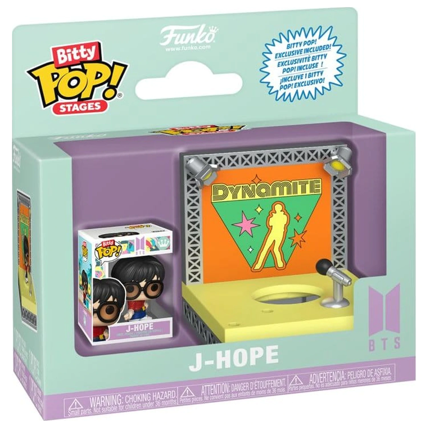 BTS Bitty Funko POP! Stages Figurina de vinil J-Hope (Dynamite) 2,5 cm poza produsului