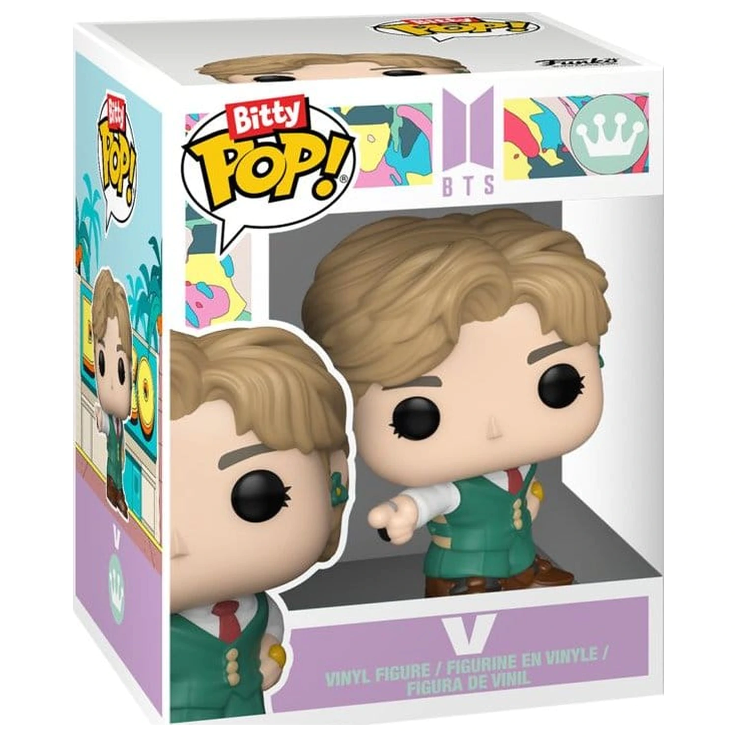 BTS Bitty Funko POP! Stages Figurina de vinil V (Dynamite) 2,5 cm poza produsului