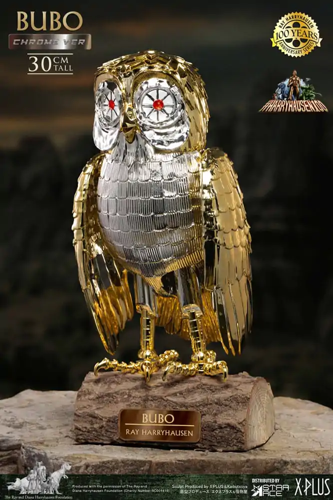 Bubo statuie din vinil moale Bufniță Mecanică Ray Harryhausen's Bubo Chrome Ver. 30 cm poza produsului
