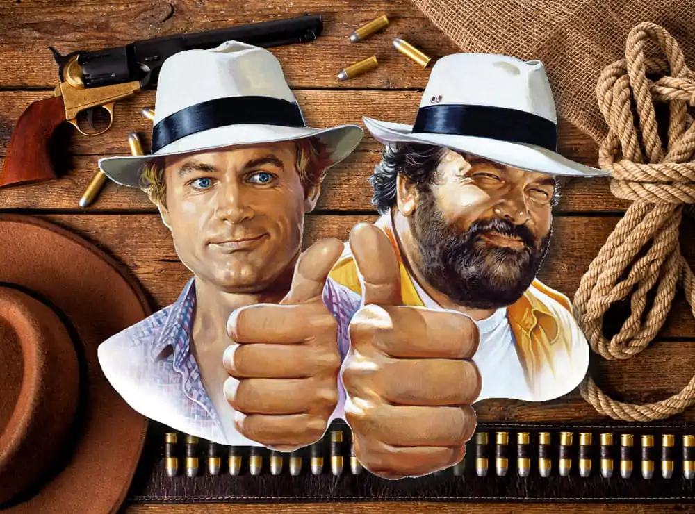 Bud Spencer & Terence Hill 3D Tin Sign Placă metalică 3D Hill + Spencer 45 x 45 cm poza produsului