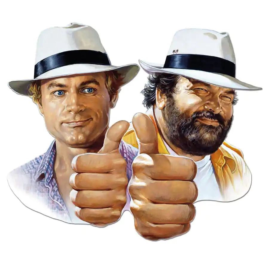 Bud Spencer & Terence Hill 3D Tin Sign Placă metalică 3D Hill + Spencer 45 x 45 cm poza produsului