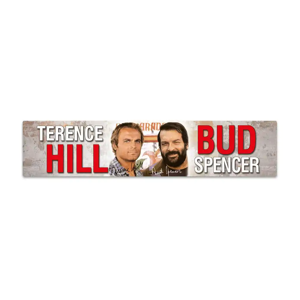 Bud Spencer & Terence Hill Placă Metalică cu Magnet Autogramm 16 x 3,5 cm poza produsului