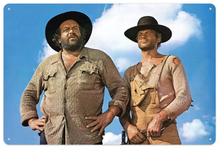 Bud Spencer & Terence Hill Tin Sign Tablă Albastru Sky 20 x 30 cm poza produsului