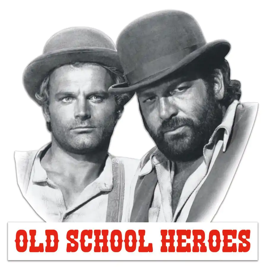 Bud Spencer & Terence Hill 3D Tin Sign Placă Metalică Old School Heroes 45 x 45 cm poza produsului