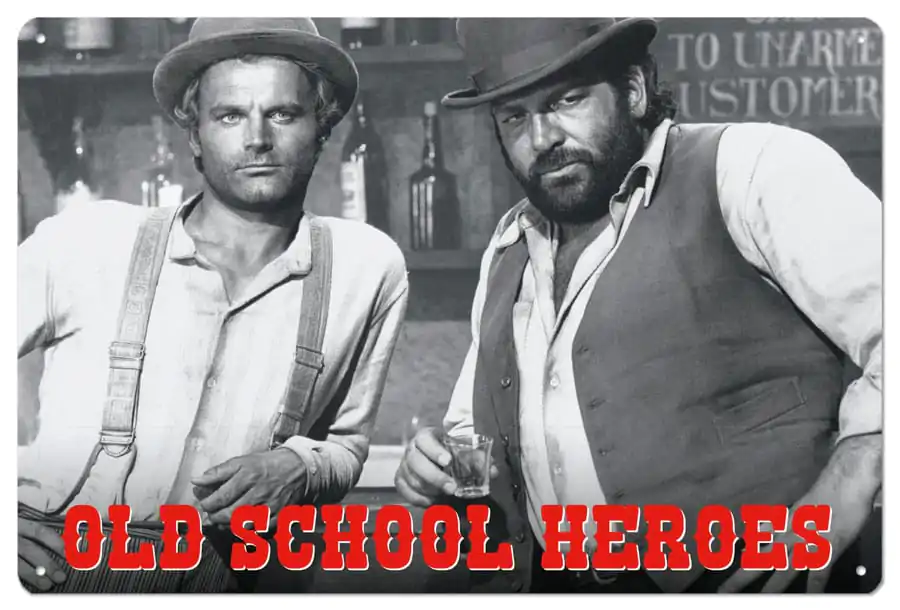 Bud Spencer & Terence Hill Tin Sign tablă metalică Old School Heroes 20 x 30 cm poza produsului