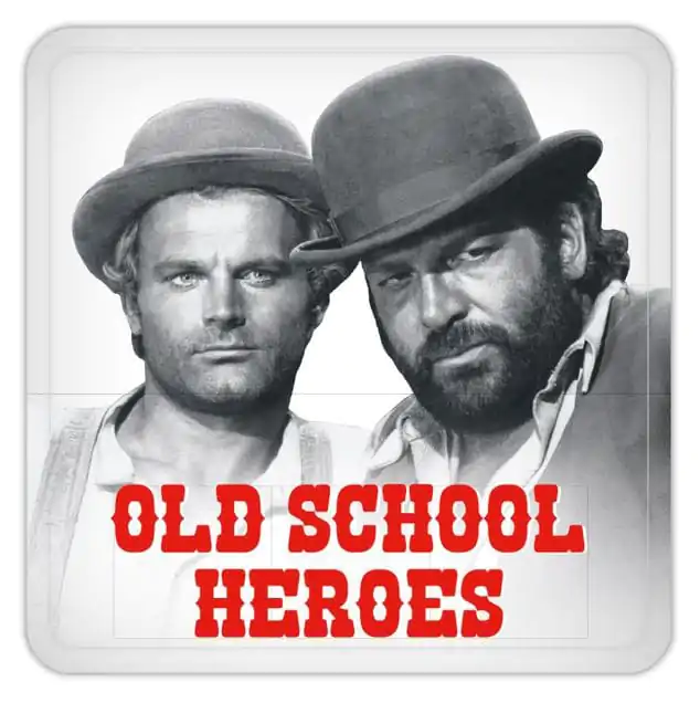 Bud Spencer & Terence Hill Tin coasters Old School Heroes 10 x 10 cm Suporturi de pahare din tablă poza produsului