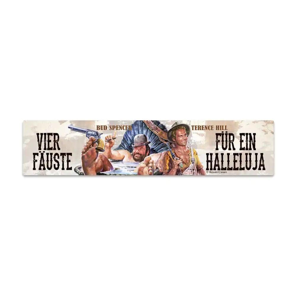 Bud Spencer & Terence Hill Placă metalică cu magnet Vier Fäuste für ein Halleluja 16 x 3,5 cm poza produsului
