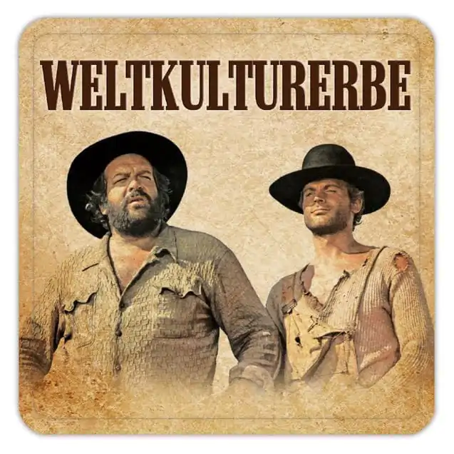 Bud Spencer & Terence Hill Suporturi de pahare din tablă Weltkulturerbe 10 x 10 cm poza produsului