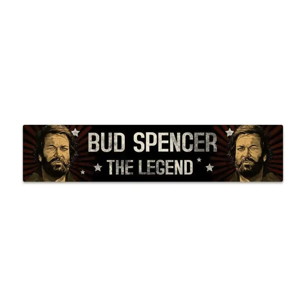 Placă metalică Bud Spencer cu magnet The Legend 16 x 3,5 cm poza produsului