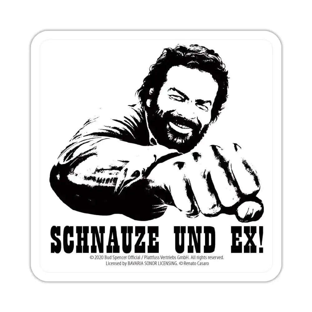 Bud Spencer Tin coasters Schnauze und Ex 10 x 10 cm poza produsului