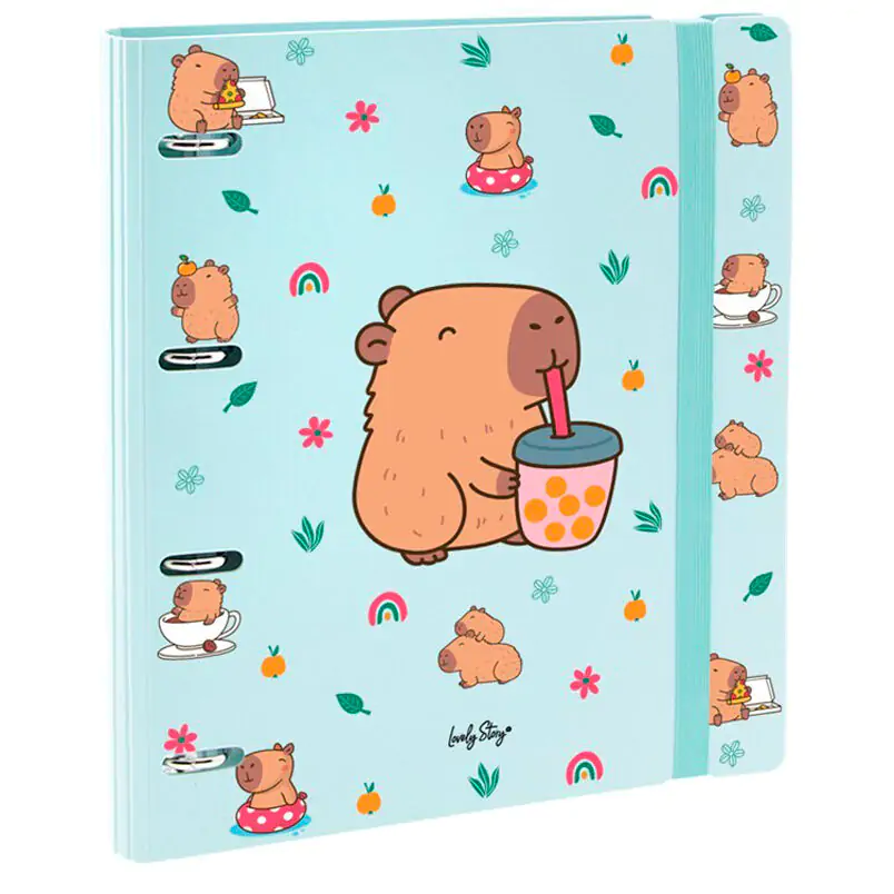 Capibara Blubble Tea Ring classeur poza produsului