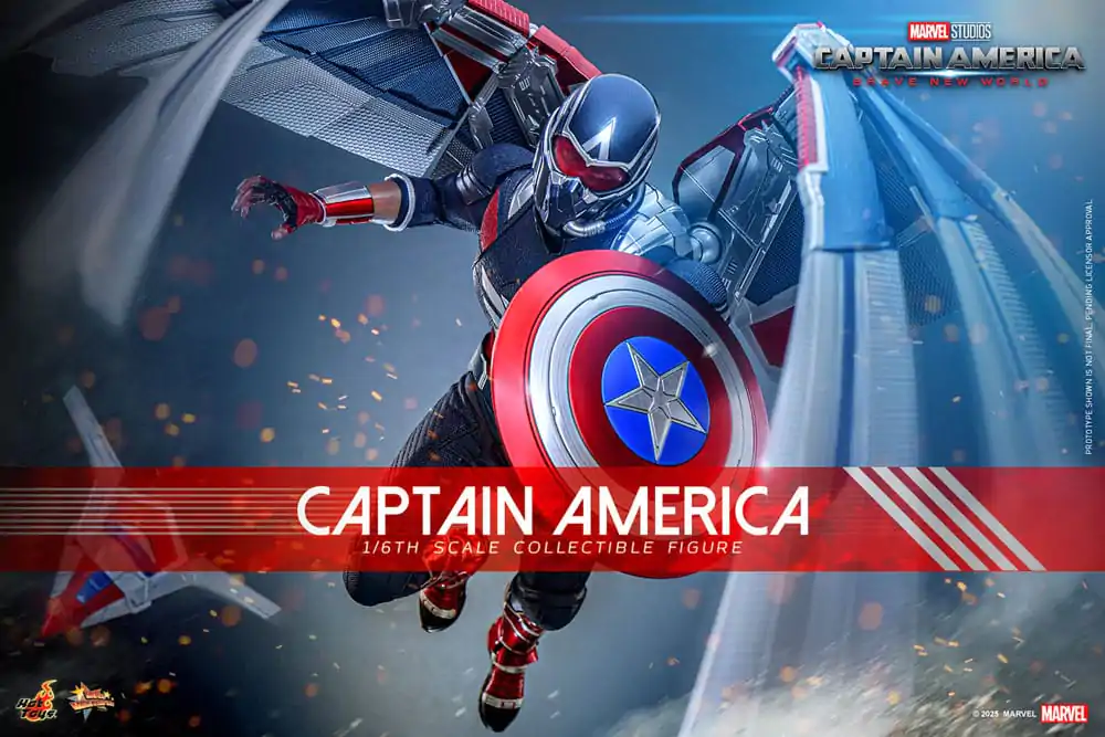 Figurină de acțiune de colecție Captain America: Brave New World Movie Masterpiece 1/6 Captain America 30 cm poza produsului