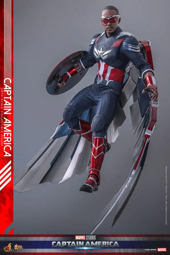 Figurină de acțiune de colecție Captain America: Brave New World Movie Masterpiece 1/6 Captain America 30 cm poza produsului