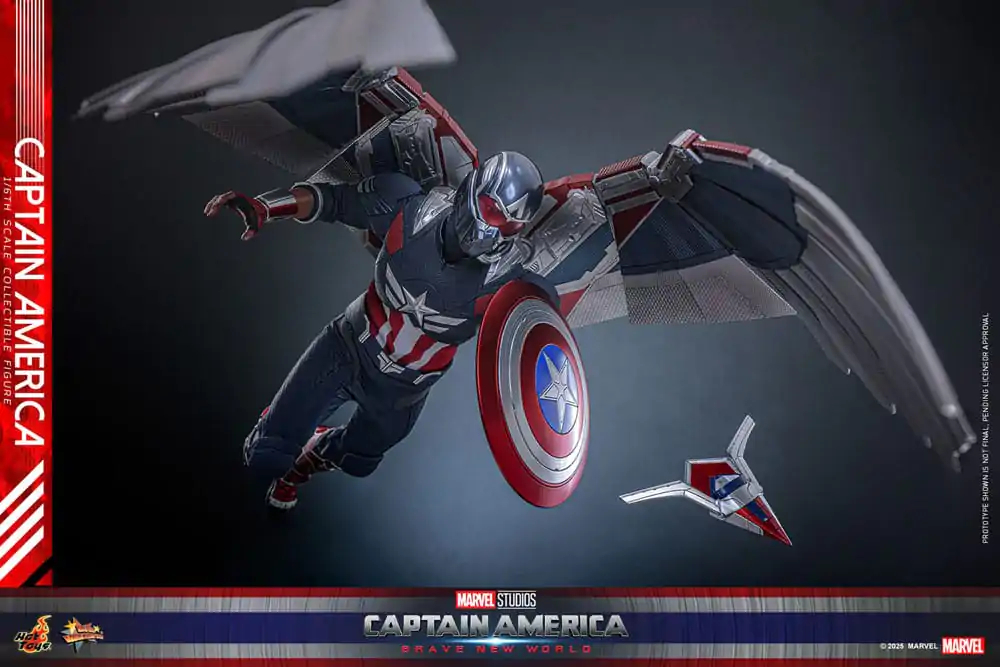 Figurină de acțiune de colecție Captain America: Brave New World Movie Masterpiece 1/6 Captain America 30 cm poza produsului