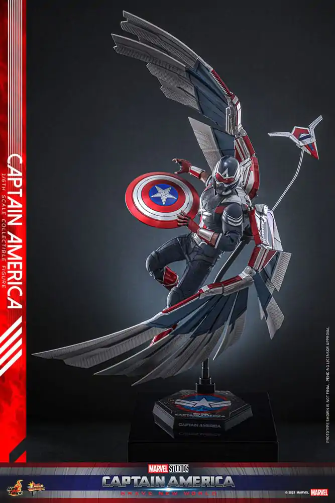 Figurină de acțiune de colecție Captain America: Brave New World Movie Masterpiece 1/6 Captain America 30 cm poza produsului