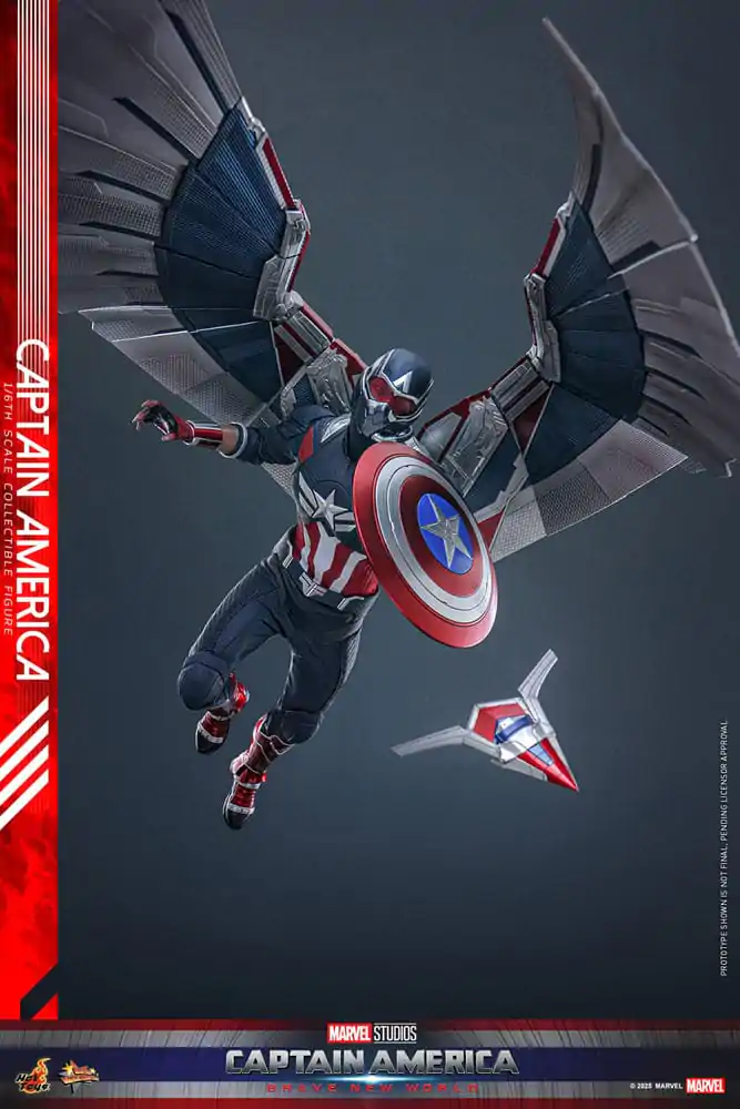 Figurină de acțiune de colecție Captain America: Brave New World Movie Masterpiece 1/6 Captain America 30 cm poza produsului