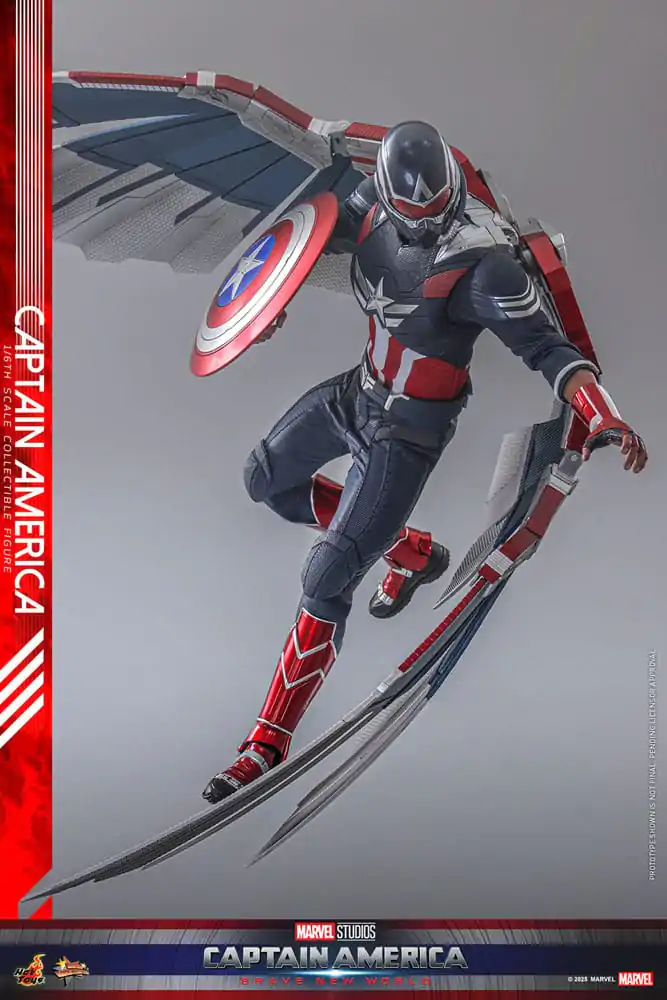 Figurină de acțiune de colecție Captain America: Brave New World Movie Masterpiece 1/6 Captain America 30 cm poza produsului